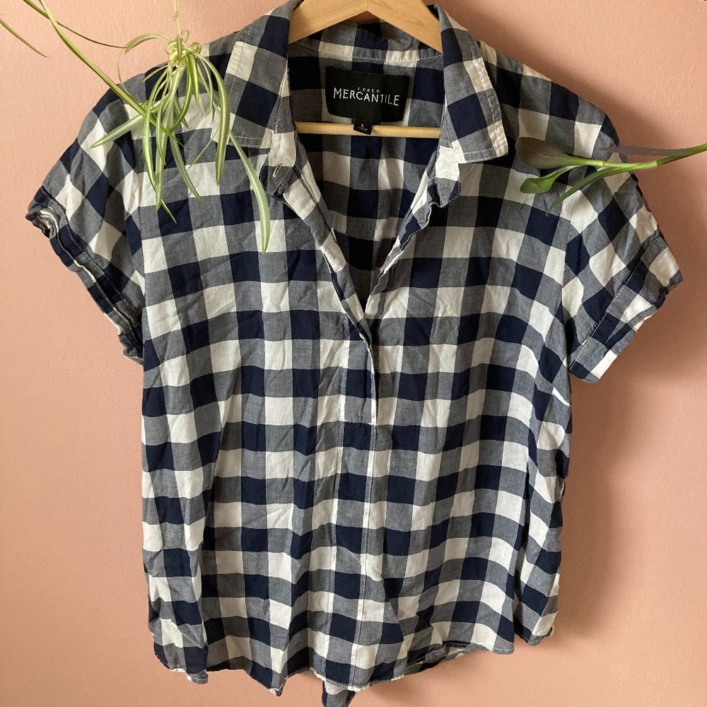 JCrew Mercantile Plaid Button down